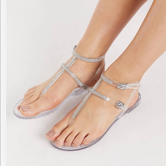 jelly flat sandals